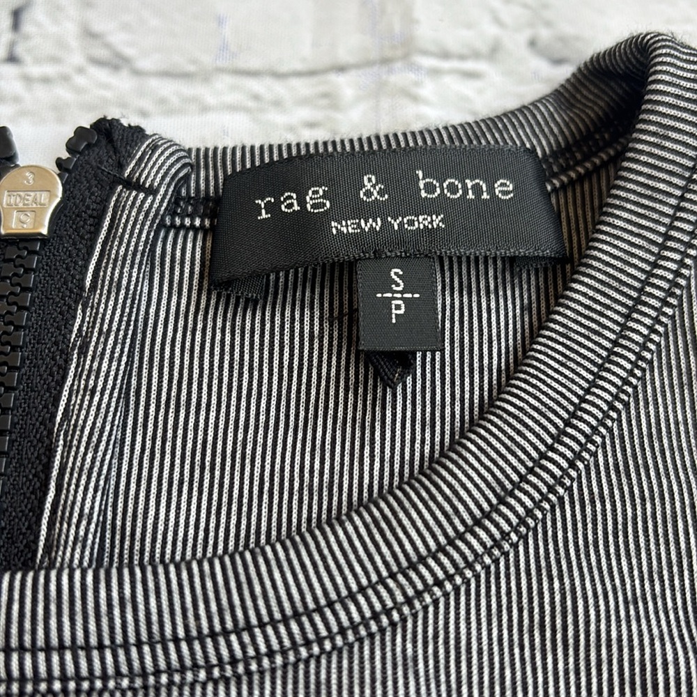 Rag & Bone Quinn Zip Short Sleeve Stripe Top - Picture 8 of 15